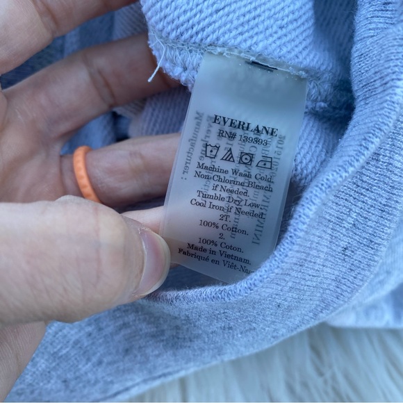 Everlane gray ash crewneck kids sweatshirt 2T - Picture 3 of 5